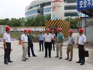 安徽建筑大學(xué)校長(zhǎng)方潛生一行領(lǐng)導(dǎo)視察項(xiàng)目工程