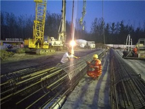 合肥軌道交通5號線地基基礎(chǔ)項(xiàng)目施工一角